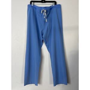 FIGS Women's Tie Waist Scrub Pants XXL Blue Technical Collection Work Uniform